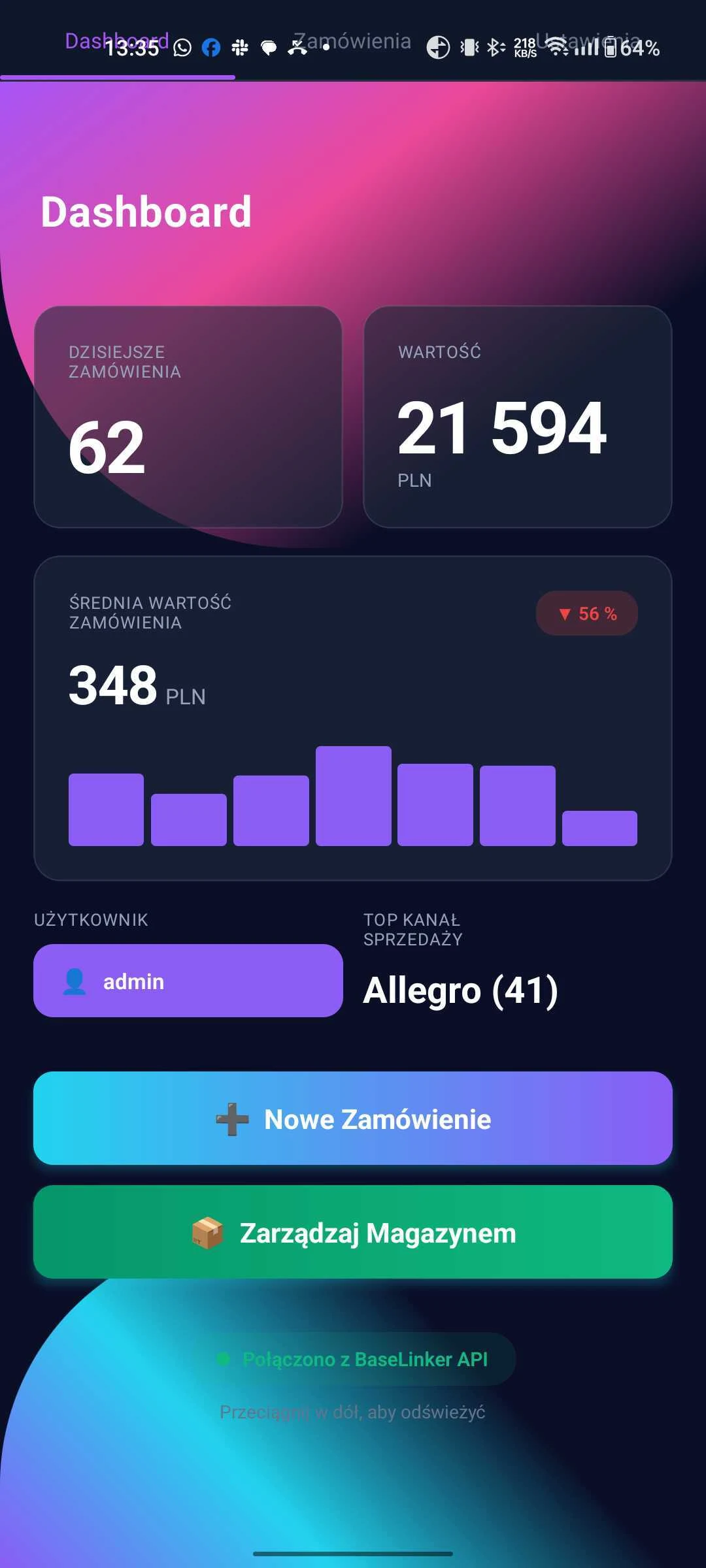BaseAI Mobile App - Ekran ustawień